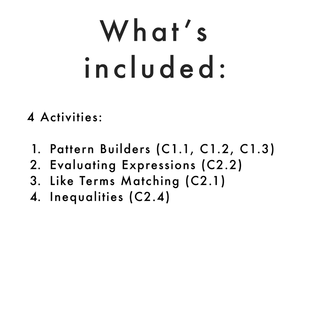 Grade 8 Ontario Math Centres | Patterns & Equations | Google Slides