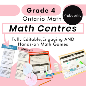 Grade 4 Math Centres - Probability Curriculum