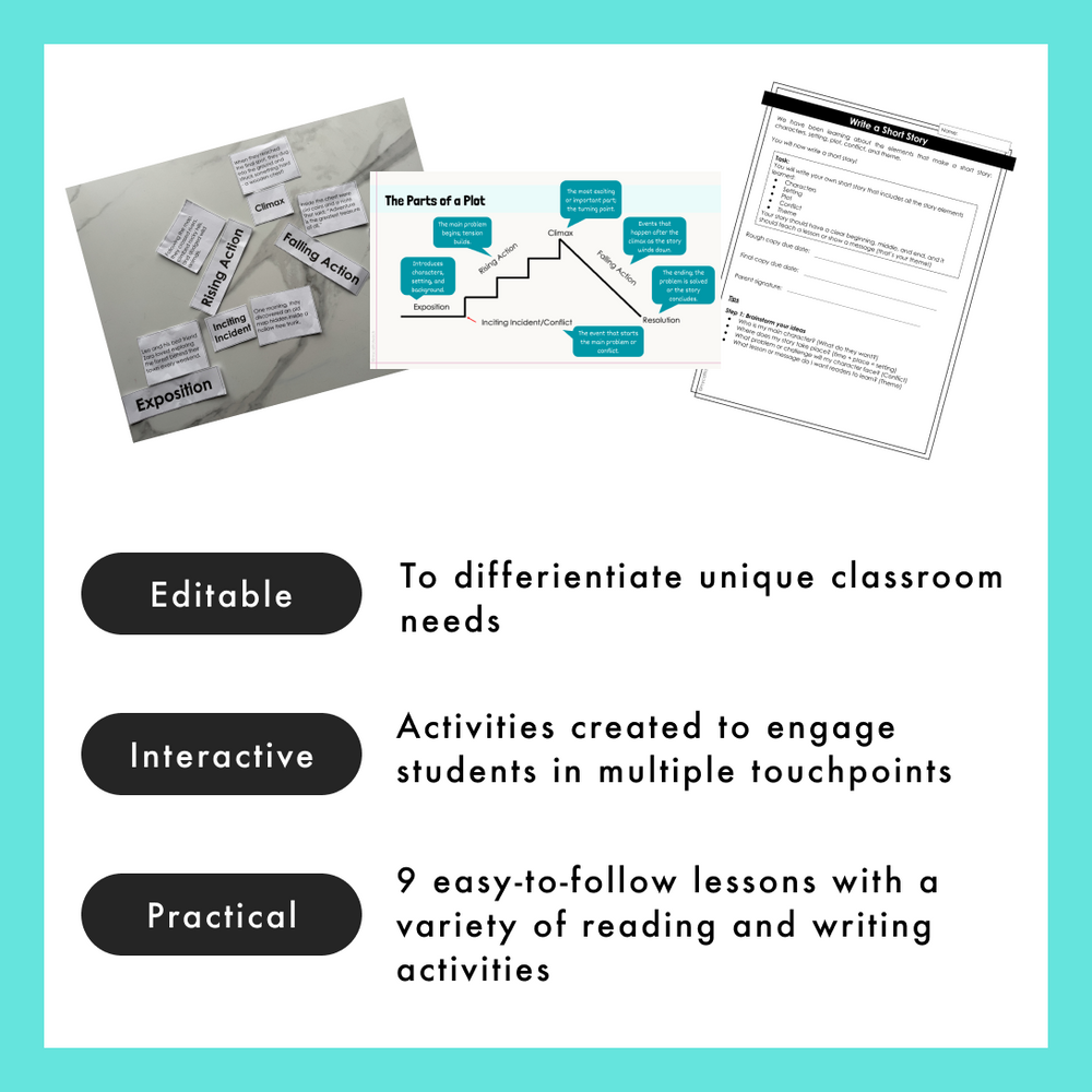 Grade 4 5 6 Elements of a Short Story Narrative Writing Unit