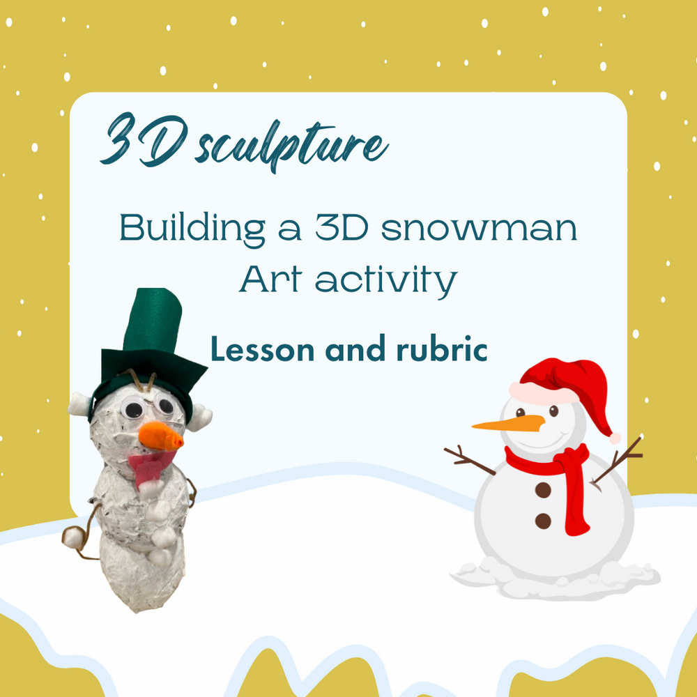 Snowman 3D Sculpture Art Project