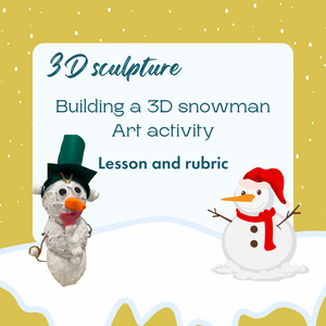 Snowman 3D sculpture Art project