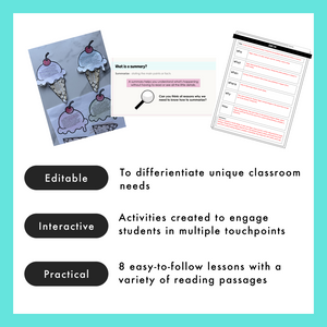 Grade 4 5 6 NEW Ontario Language Curriculum | Summarizing Text and Articles