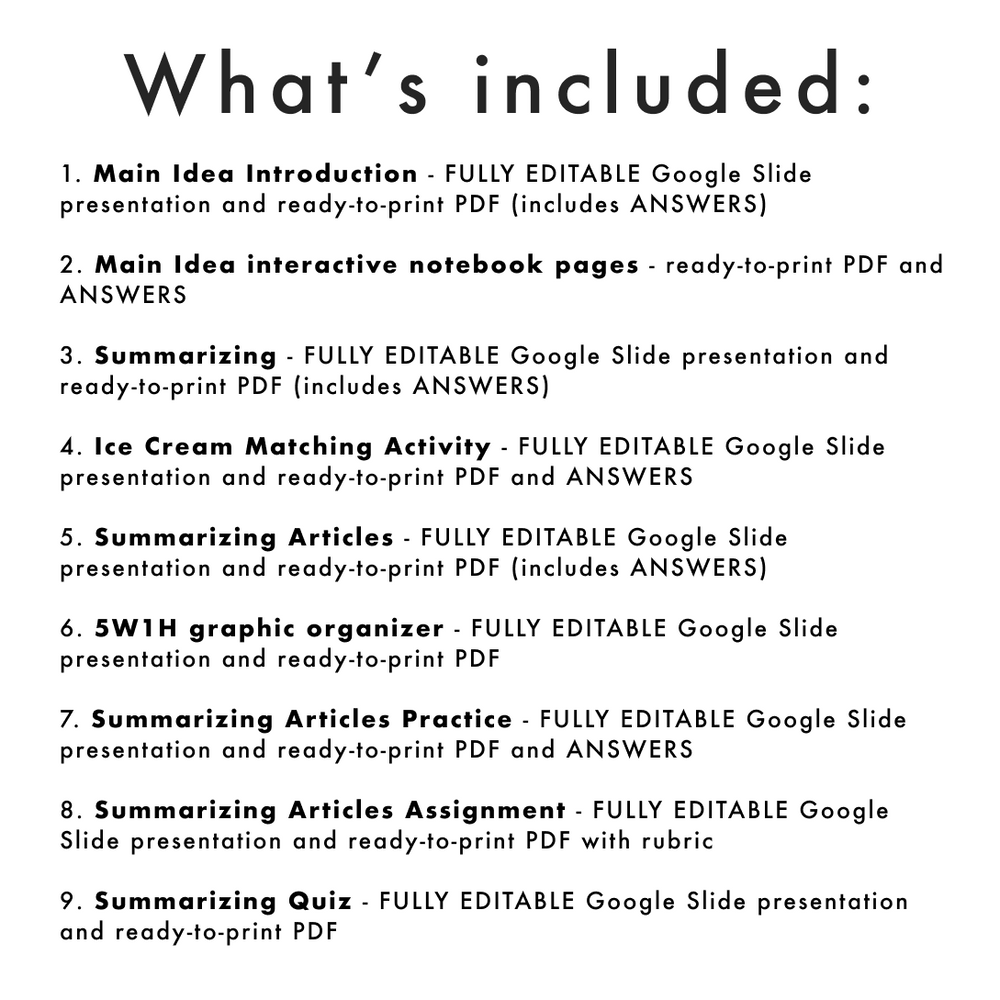 Grade 4 5 6 NEW Ontario Language Curriculum | Summarizing Text and Articles