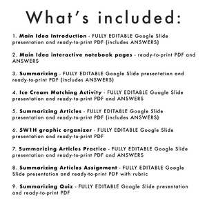 Grade 4 5 6 NEW Ontario Language Curriculum | Summarizing Text and Articles