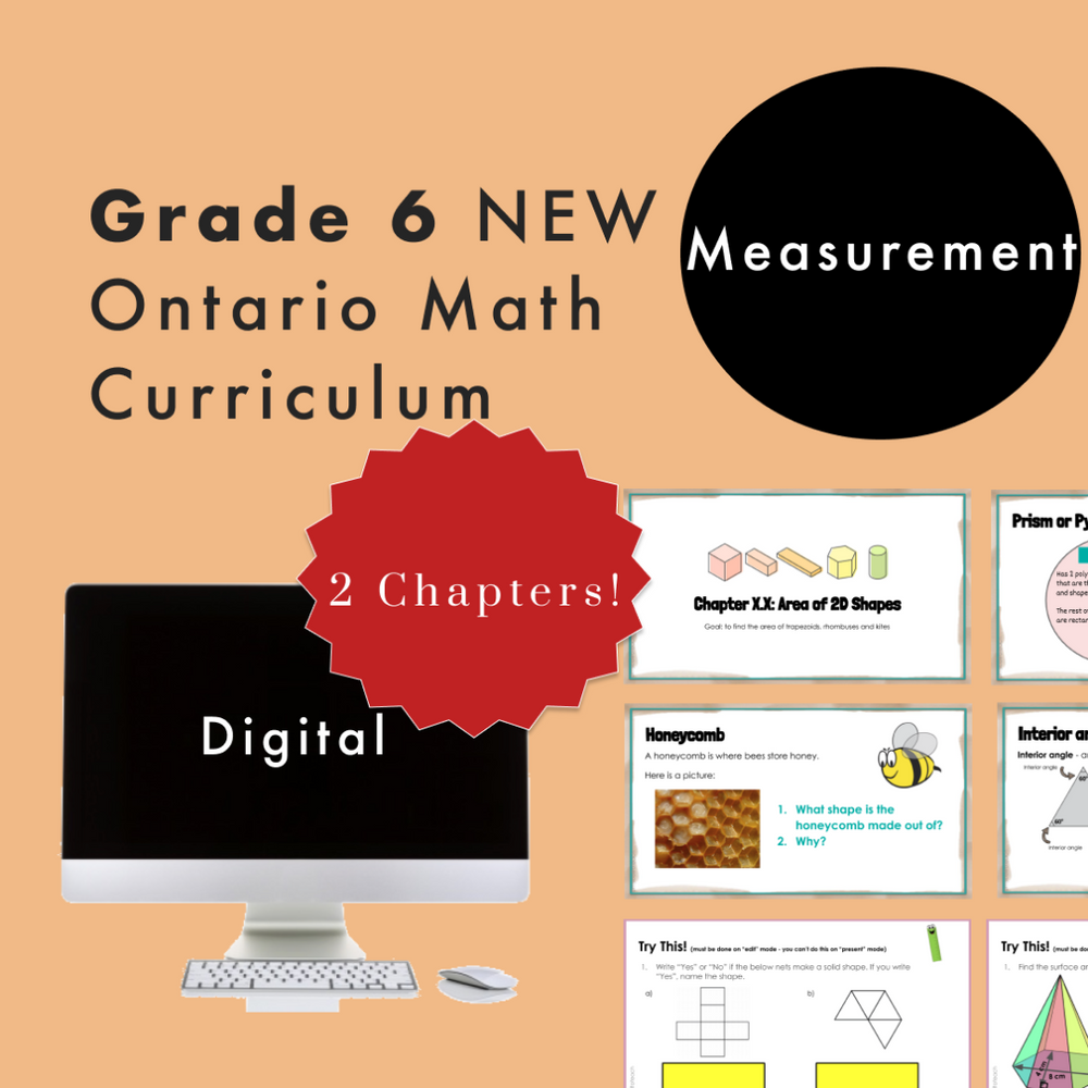 Grade 6 NEW Ontario Math - Measurement Digital Slides