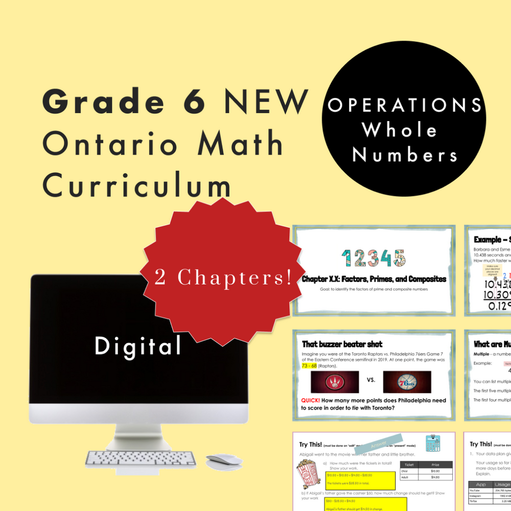 Grade 6 NEW Ontario Math - Operations Digital Slides