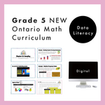 Grade 5 NEW Ontario Math Curriculum - Data Literacy Digital Slides