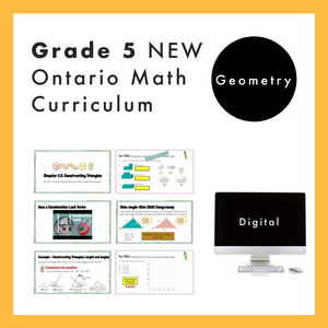 Grade 5 NEW Ontario Math Curriculum - Geometry Digital Slides