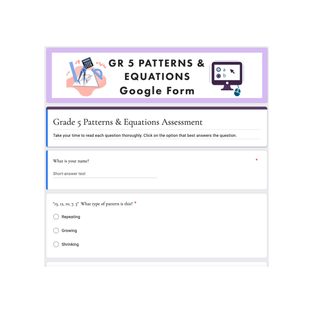 
            
                Load image into Gallery viewer, Grade 5 NEW Ontario Math Curriculum - Patterns and Equations Digital Slides
            
        