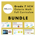 Grade 7 NEW Ontario Math Curriculum Full Year Digital Slides Bundle