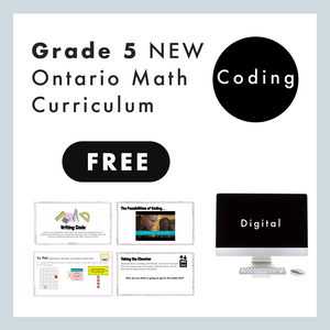FREE Grade 5 NEW Ontario Math Curriculum - Coding Digital Slides