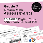 Grade 7 Ontario Math Data Literacy Assessments