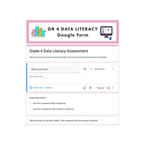 Grade 4 Ontario Math - Data Literacy Curriculum - Digital Google Slides + Form
