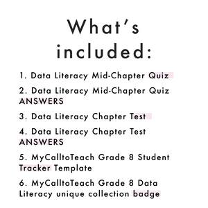 Grade 8 Ontario Math Data Literacy Assessments