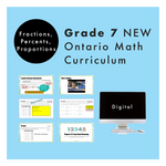 Grade 7 NEW Ontario Math - Fractions, Percents, Proportions Digital Slides