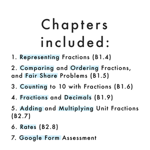 Grade 4 Ontario Math - Fractions & Rates Curriculum - Digital Google Slides + Form