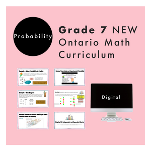 Grade 7 NEW Ontario Math Probability Digital Slides