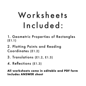 Grade 4 Ontario Math - Geometry Worksheets PDF + FULLY Editable Google Slides