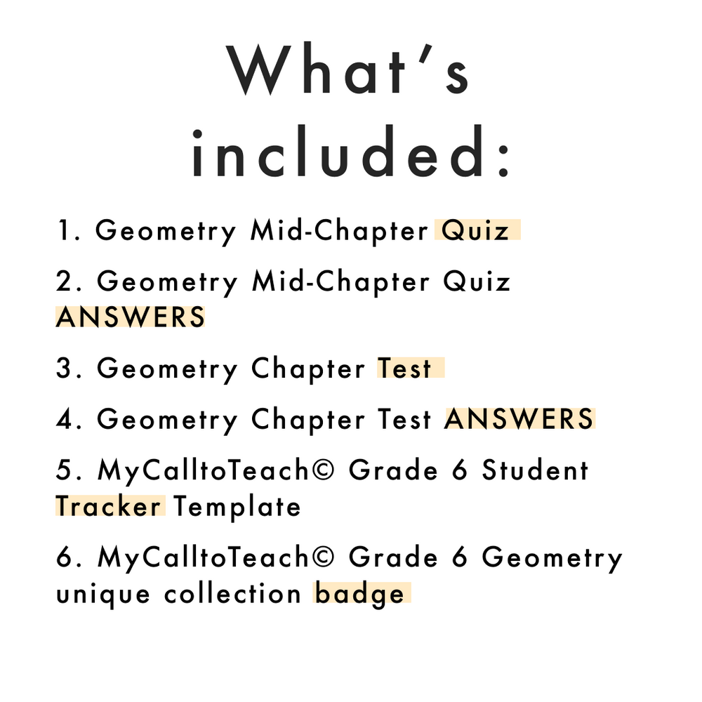 Grade 6 Ontario Math Geometry Assessments