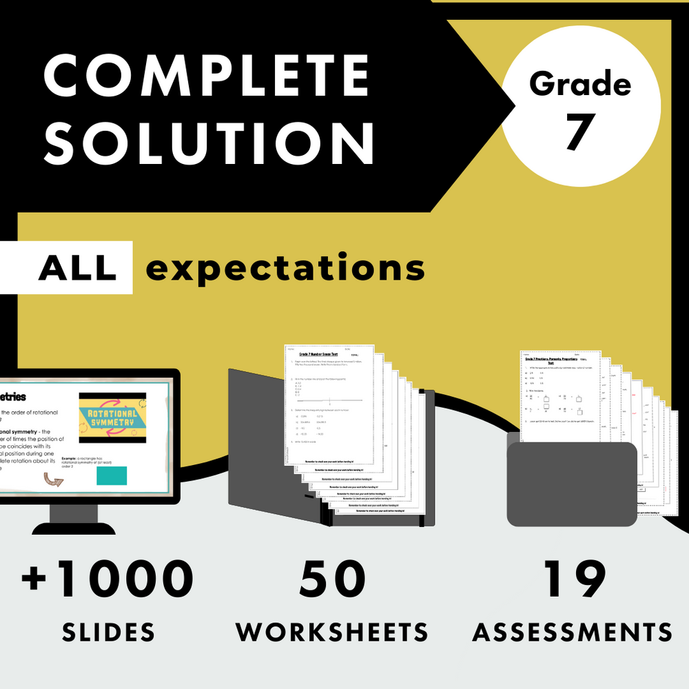 Grade 7 Ontario Math COMPLETE SOLUTION - All expectations