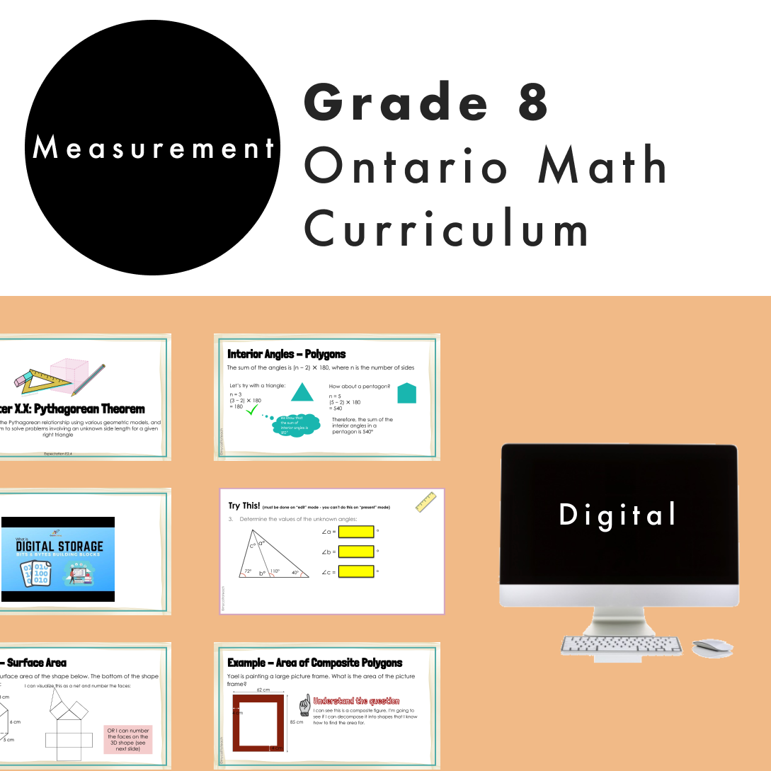 Grade 8 Ontario Math Curriculum | Measurement | Digital Google Slides ...