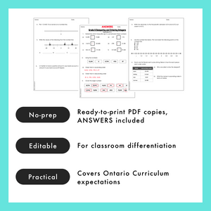 Grade 6 Ontario Math Number Sense PDF & Editable Worksheets