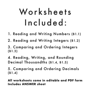 
            
                Load image into Gallery viewer, Grade 6 Ontario Math Number Sense PDF &amp;amp; Editable Worksheets
            
        