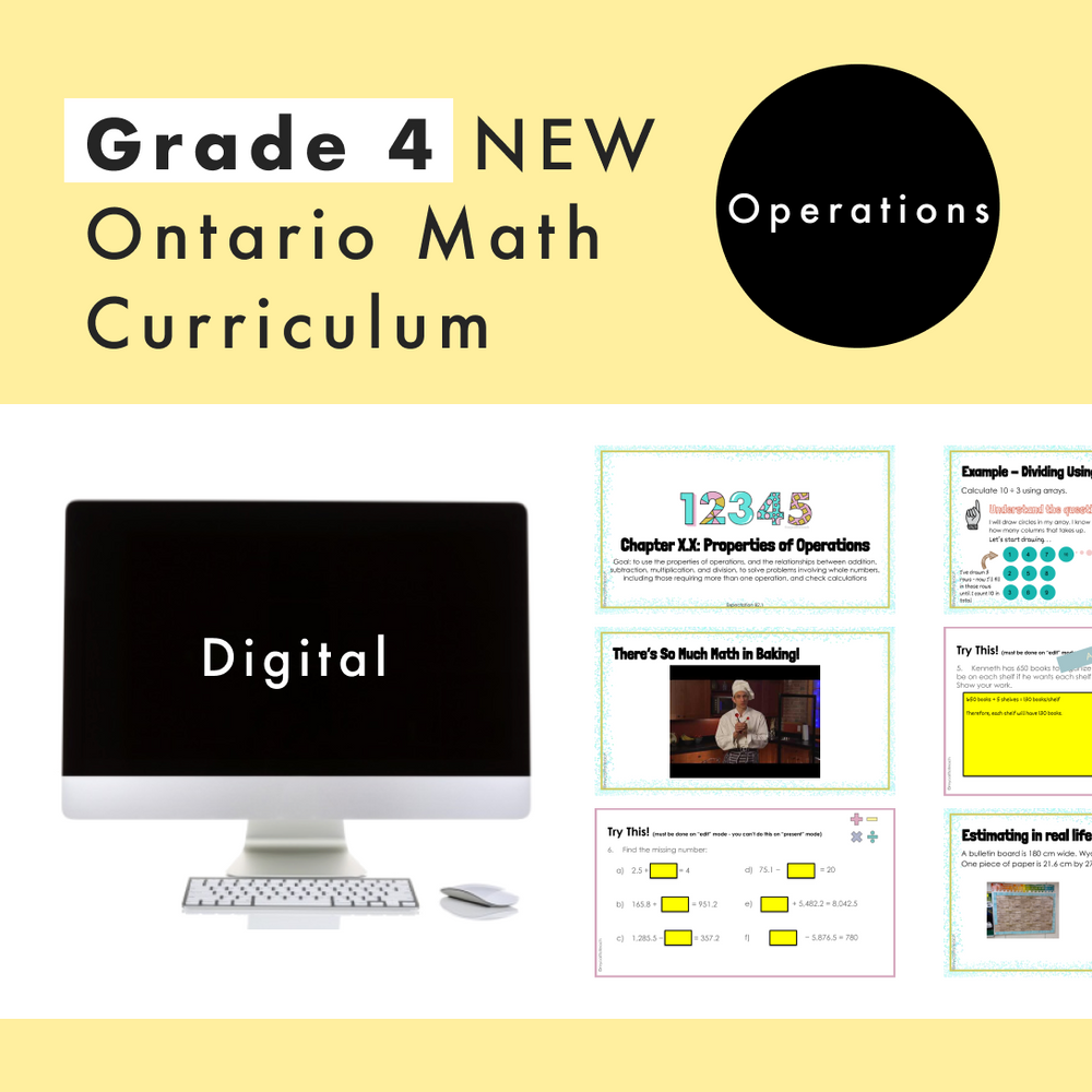Grade 4 Ontario Math - Operations Digital Slides