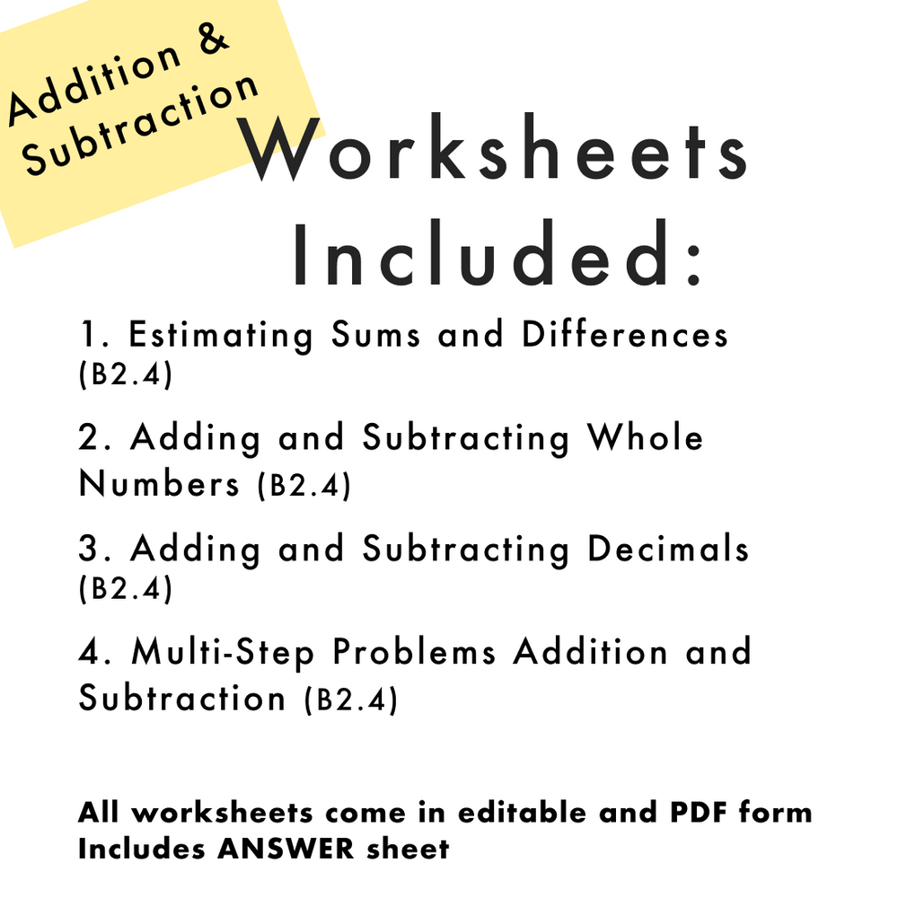 Grade 6 Ontario Math Operations PDF & Editable Worksheets