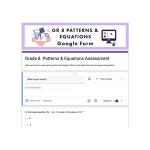 
            
                Load image into Gallery viewer, Grade 8 Ontario Math - Patterns and Equations Digital Slides
            
        