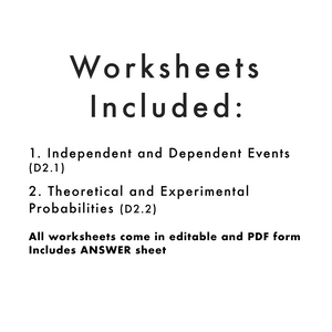 Grade 7 Ontario Math Probability PDF & Editable Worksheets