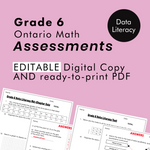 Grade 6 Ontario Math Data Literacy Assessments