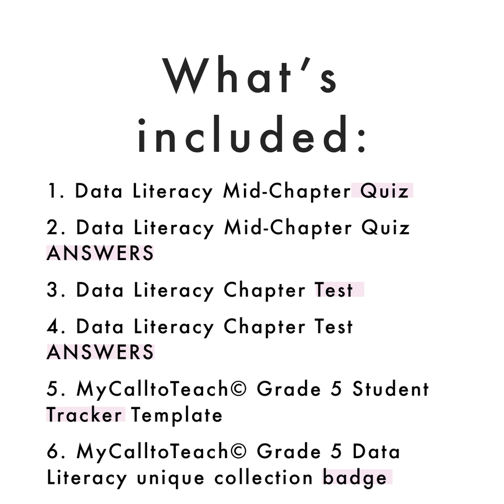 Grade 5 Ontario Math Data Literacy Assessments